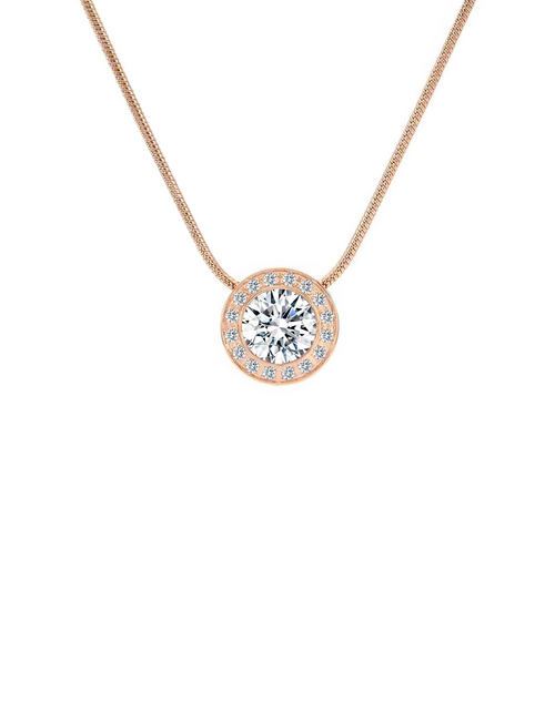 Load image into Gallery viewer, PT125RG B.Tiff Rose Gold Aŭreolo 1ct Pendant by B.Tiff New York
