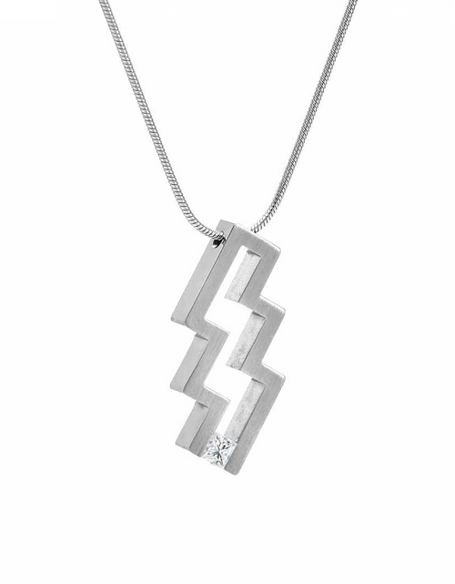 Load image into Gallery viewer, PT126W B.Tiff Éclair Pendant Necklace by B.Tiff New York
