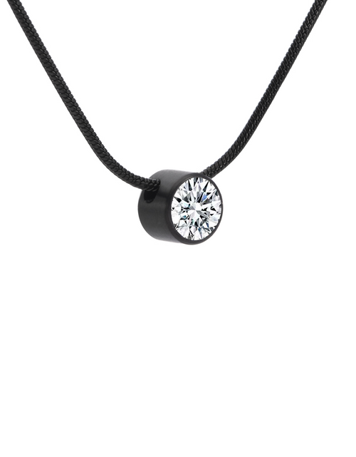 Load image into Gallery viewer, PT201B B.Tiff Black 2 ct Solitaire Pendant by B.Tiff New York
