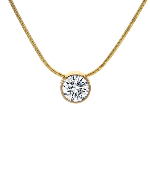 Load image into Gallery viewer, PT201G B.Tiff Gold 2 ct Solitaire Pendant by B.Tiff New York
