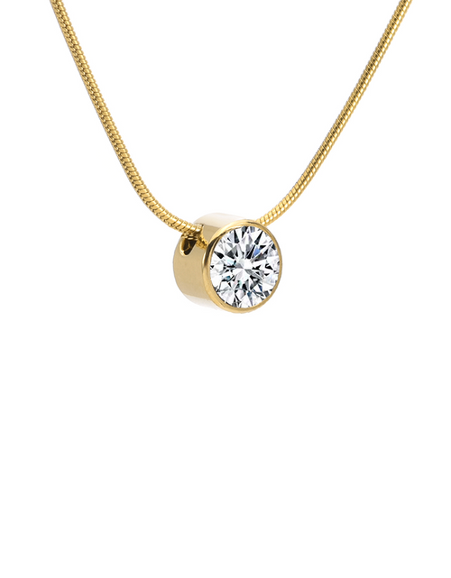 Load image into Gallery viewer, PT201G B.Tiff Gold 2 ct Solitaire Pendant by B.Tiff New York
