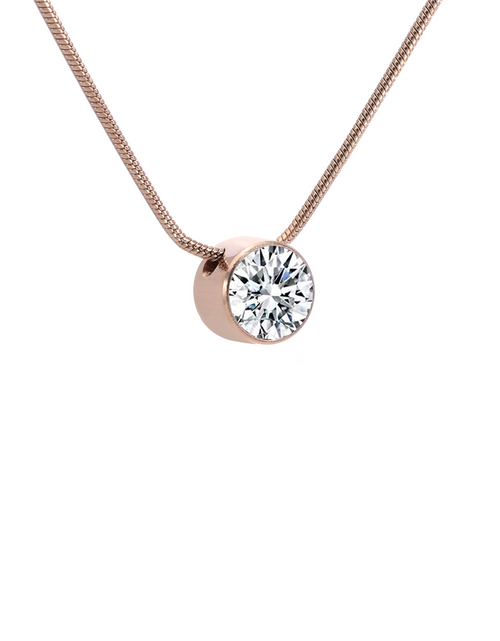 Load image into Gallery viewer, PT201RG B.Tiff Rose Gold 2 ct Solitaire Pendant by B.Tiff New York
