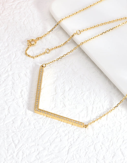 Load image into Gallery viewer, PT208G B.Tiff Gold Pavé Viva Pendant Necklace by B.Tiff New York
