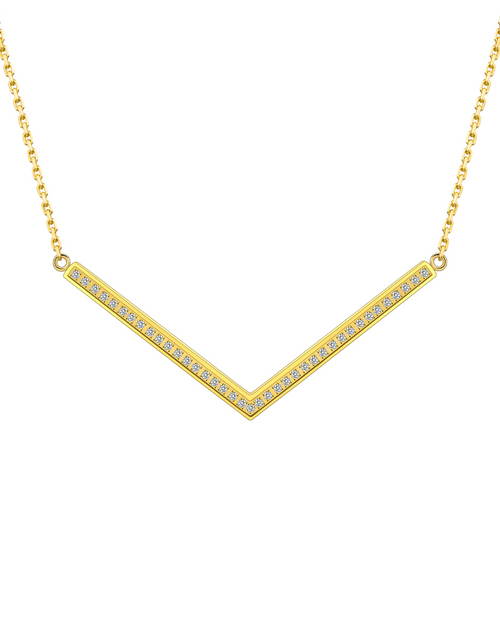 Load image into Gallery viewer, PT208G B.Tiff Gold Pavé Viva Pendant Necklace by B.Tiff New York
