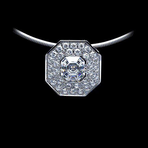 Load image into Gallery viewer, PT228W B.Tiff Hexagon Pendant by B.Tiff New York
