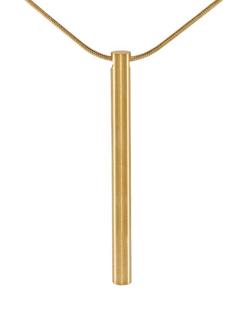 Load image into Gallery viewer, PT300G B.Tiff Gold Plain Bar Pendant by B.Tiff New York
