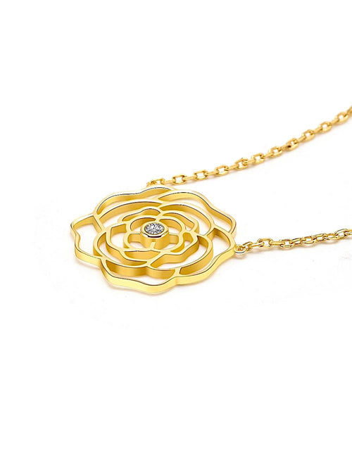 Load image into Gallery viewer, PT308G B.Tiff Rosé Gold Plated Brass Pendant Necklace by B.Tiff New York
