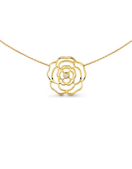 Load image into Gallery viewer, PT308G B.Tiff Rosé Gold Plated Brass Pendant Necklace by B.Tiff New York
