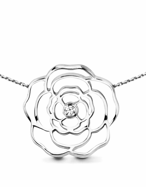 Load image into Gallery viewer, PT308W B.Tiff Rosé Silver Plated Brass Pendant Necklace by B.Tiff New York
