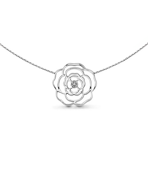 Load image into Gallery viewer, PT308W B.Tiff Rosé Silver Plated Brass Pendant Necklace by B.Tiff New York
