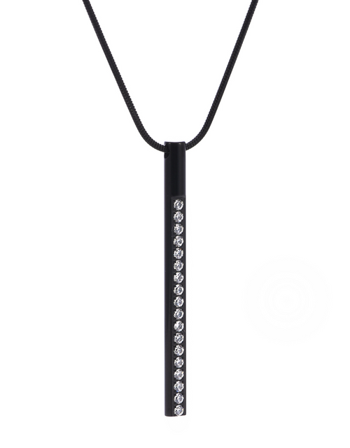 Load image into Gallery viewer, PT318B B.Tiff Black Pave Bar Pendant by B.Tiff New York
