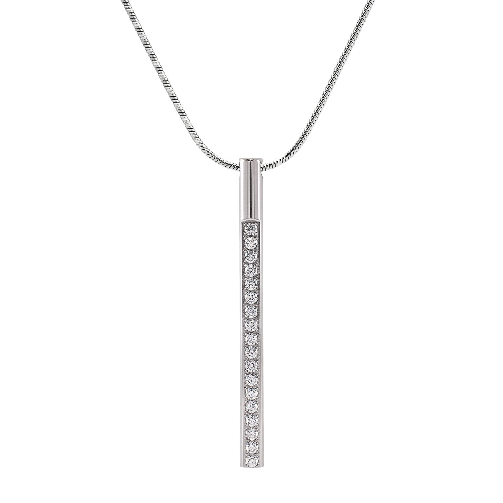 PT318W B.Tiff Pave Bar Pendant by B.Tiff New York