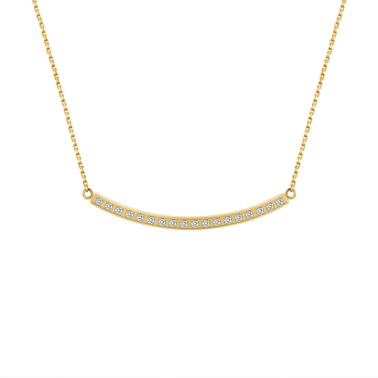 PT324B B.Tiff Black Mini "Smile" Adjustable Pendant Necklace by B.Tiff New York