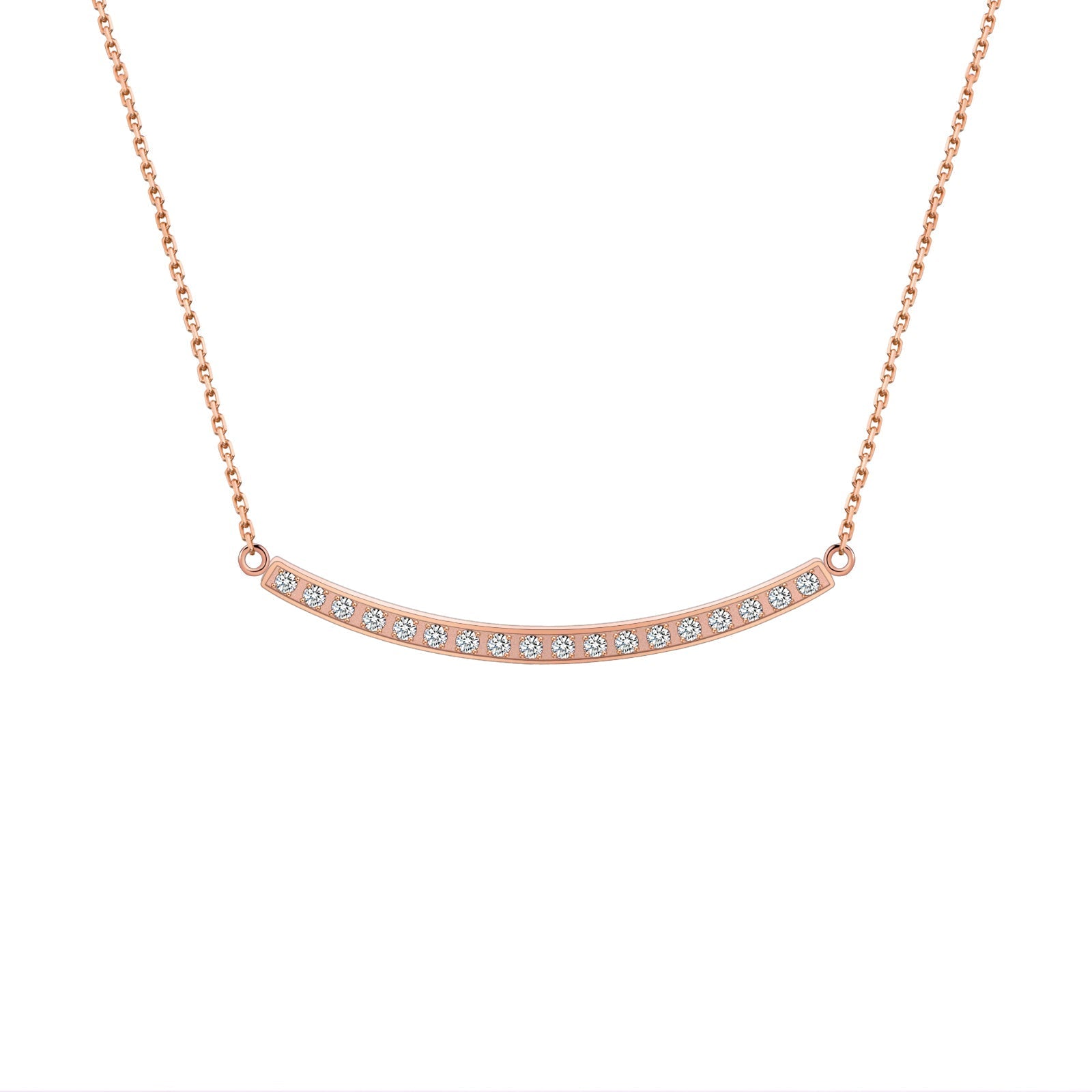 PT324W B.Tiff Mini "Smile" Adjustable Pendant Necklace by B.Tiff New York