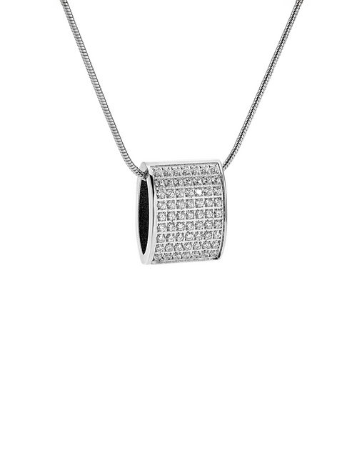 Load image into Gallery viewer, PT444W B.Tiff Pavé Oreiller Pendant Necklace with Coil Chain by B.Tiff New York

