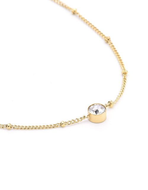 Load image into Gallery viewer, PT456G B.Tiff 8-Stone Gold Pavé Station Necklace by B.Tiff New York
