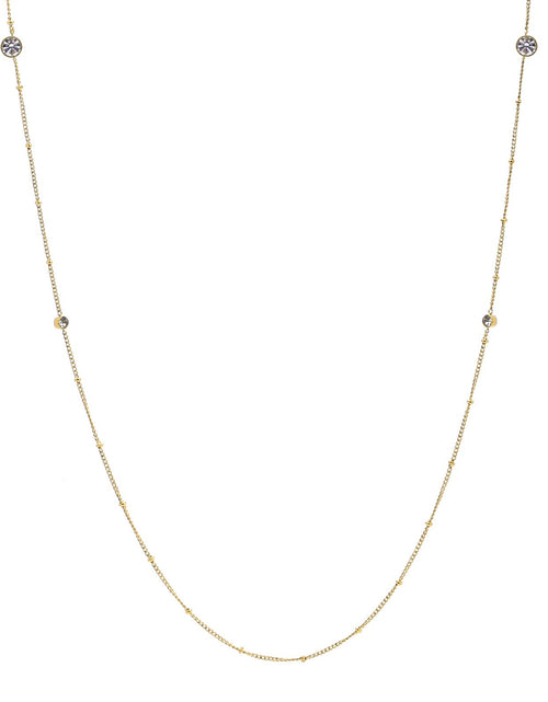Load image into Gallery viewer, PT456G B.Tiff 8-Stone Gold Pavé Station Necklace by B.Tiff New York
