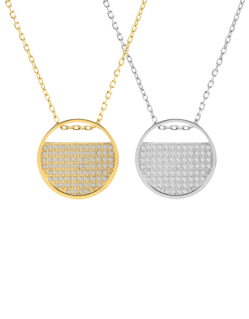 Load image into Gallery viewer, PT500G B.Tiff Gold Pavé Lune Pendant by B.Tiff New York
