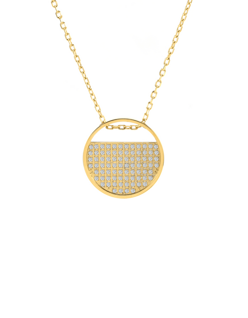 Load image into Gallery viewer, PT500G B.Tiff Gold Pavé Lune Pendant by B.Tiff New York
