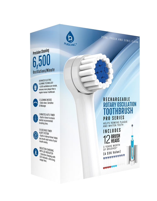 Load image into Gallery viewer, Rechargeable Rotary Oscillation Toothbrush Pro Series by Pursonic
