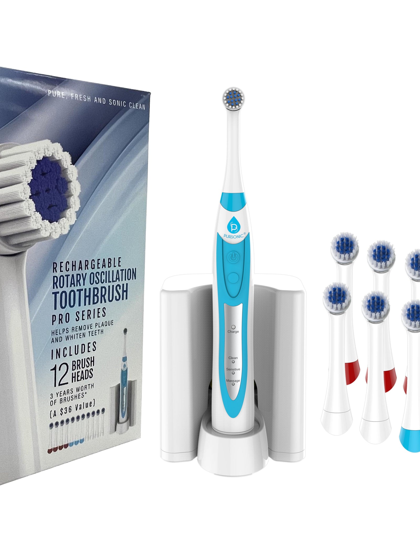 Rechargeable Rotary Oscillation Toothbrush Pro Series by Pursonic