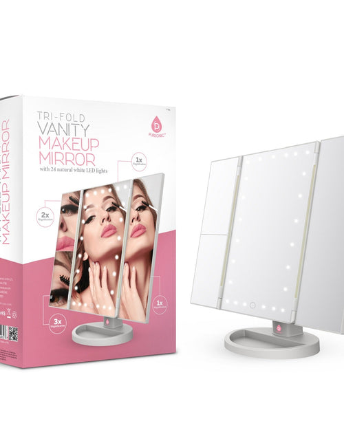 Load image into Gallery viewer, Tri-Fold Vanity Makeup Mirror by Pursonic
