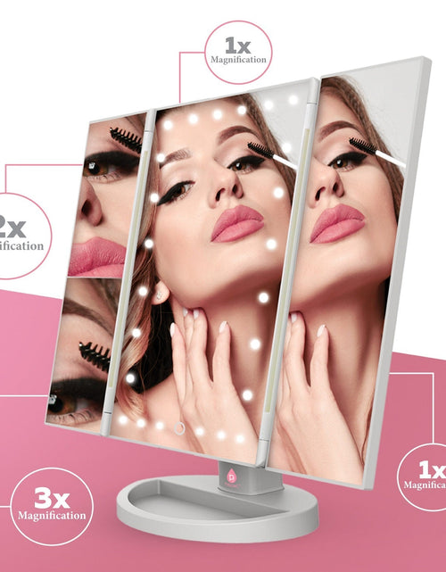 Load image into Gallery viewer, Tri-Fold Vanity Makeup Mirror by Pursonic
