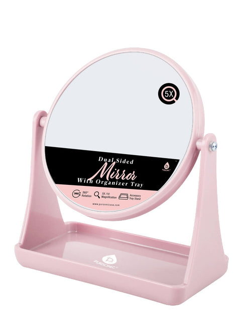 Load image into Gallery viewer, Dual Side Mirror With Organizer Tray by Pursonic
