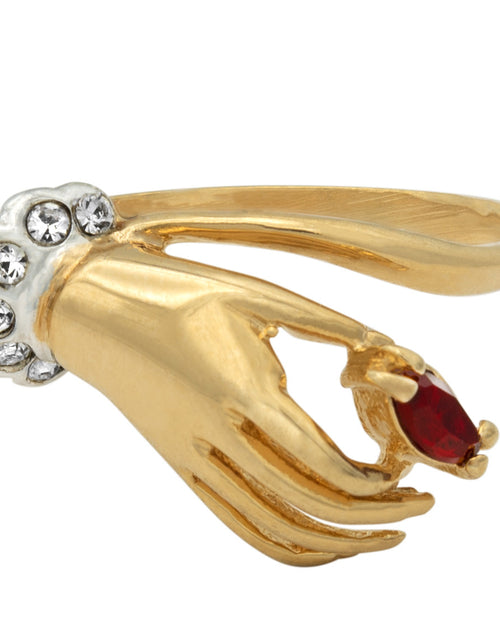 Load image into Gallery viewer, Vintage Austrian Crystals 18k Yellow Gold Matte or Polished Finish Made in USA by PVD Vintage Jewelry
