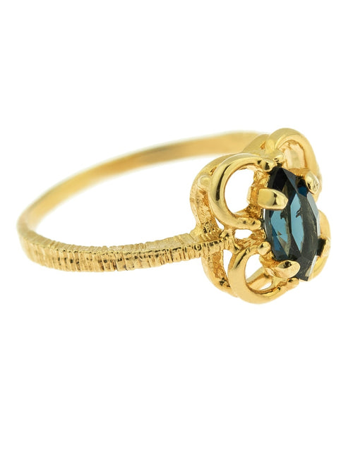Load image into Gallery viewer, Vintage Jewelry Marquise Cut Jet Black Crystal Cocktail Ring in 18k White Gold Electroplate by PVD Vintage Jewelry

