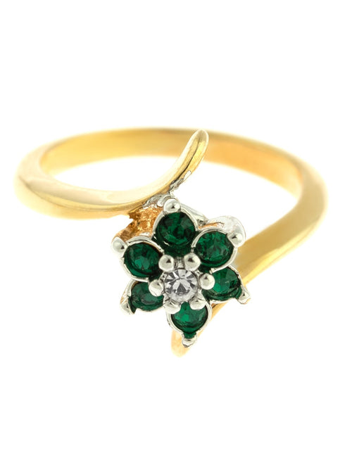 Load image into Gallery viewer, Vintage 1970's Amethyst Crystal and Genuine Pinfire Opal Ring 18kt Yellow Gold Electroplated Ring by PVD Vintage Jewelry
