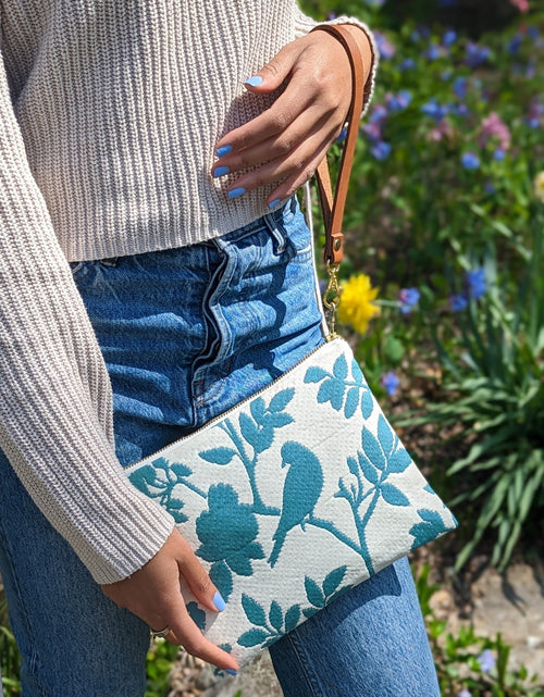 Load image into Gallery viewer, Bird Silhouette Wristlet Purse by Ash &amp; Rose
