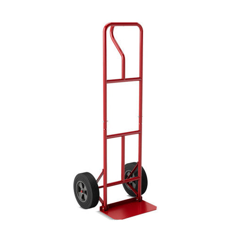 Load image into Gallery viewer, P-Handle Hand Truck with Foldable Load Plate for Warehouse Garage-Red
