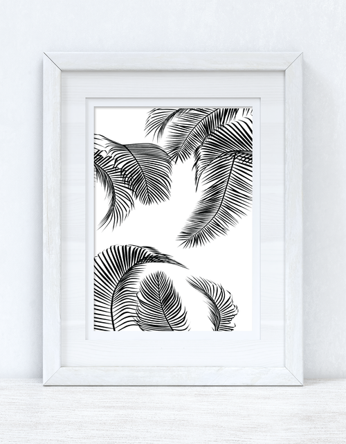 Load image into Gallery viewer, Palm Leaves Black 2 Home Simple Home Wall Decor Print by WinsterCreations™ Official Store
