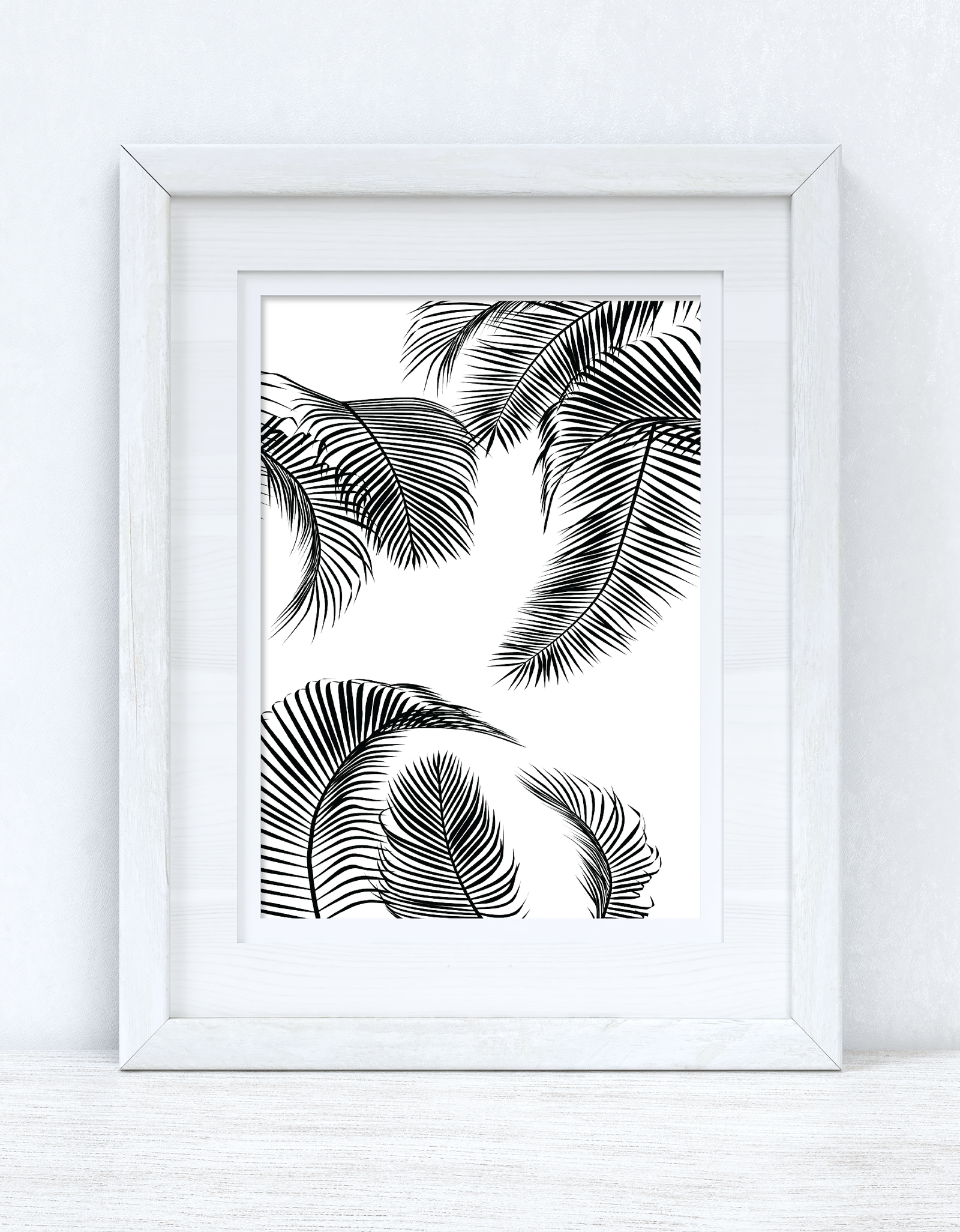 Palm Leaves Black 2 Home Simple Home Wall Decor Print by WinsterCreations™ Official Store