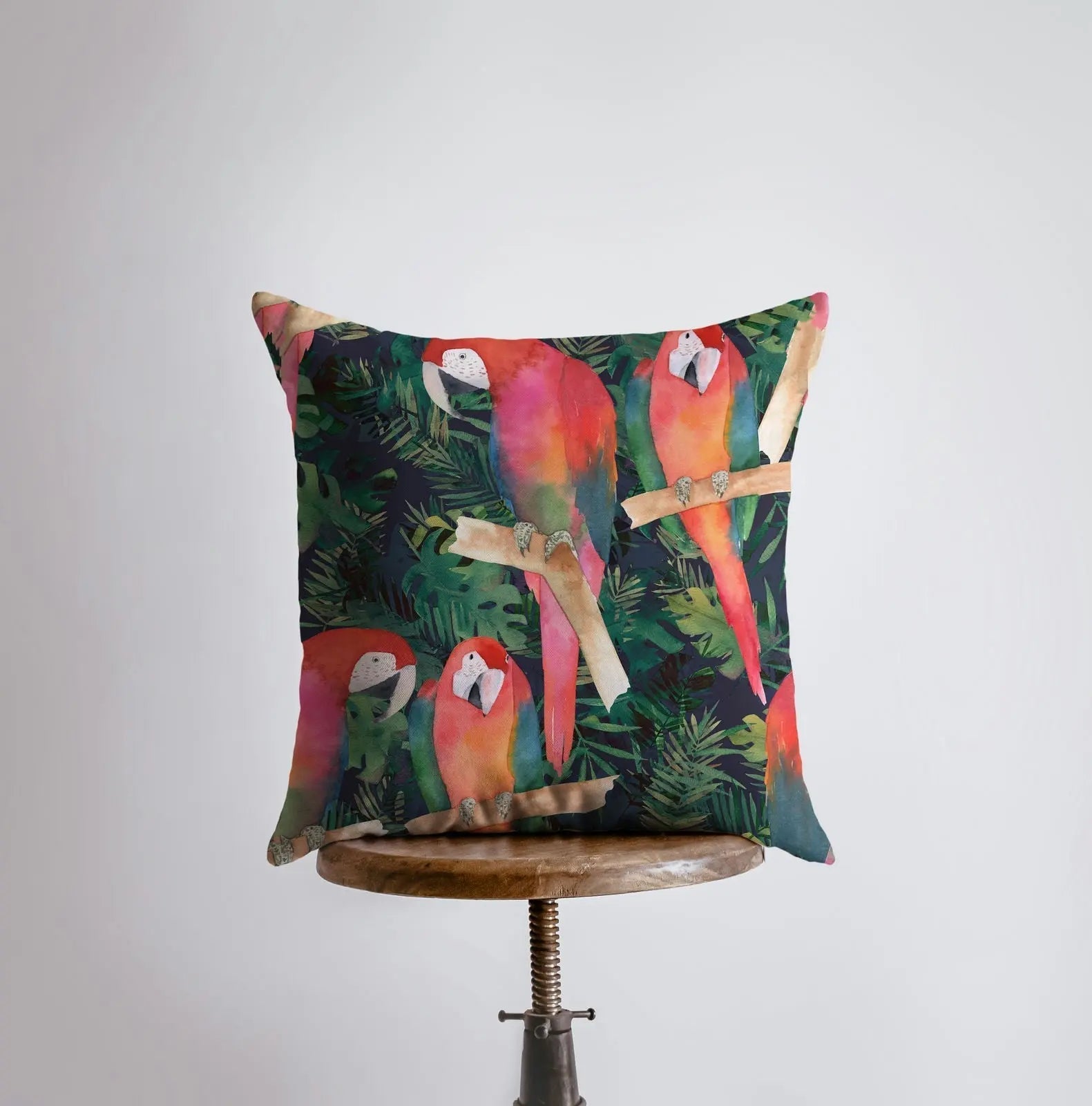 Parrots | Bird | Pillow Cover | Tropical | Beach Decor | Coastal Decor | Home Decor | Jungle Decor | Bedroom Decor | Living Room Decor by UniikPillows