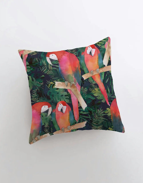 Load image into Gallery viewer, Parrots | Bird | Pillow Cover | Tropical | Beach Decor | Coastal Decor | Home Decor | Jungle Decor | Bedroom Decor | Living Room Decor by UniikPillows
