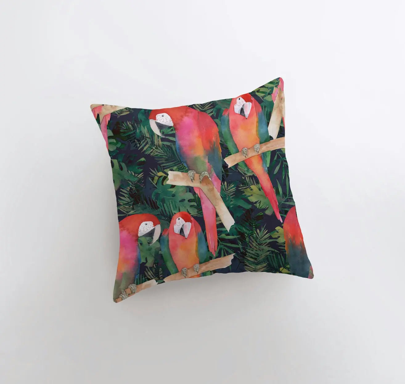 Parrots | Bird | Pillow Cover | Tropical | Beach Decor | Coastal Decor | Home Decor | Jungle Decor | Bedroom Decor | Living Room Decor by UniikPillows