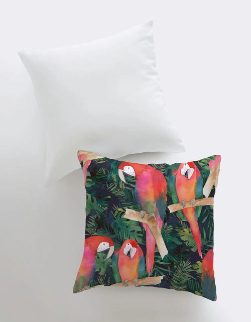 Load image into Gallery viewer, Parrots | Bird | Pillow Cover | Tropical | Beach Decor | Coastal Decor | Home Decor | Jungle Decor | Bedroom Decor | Living Room Decor by UniikPillows
