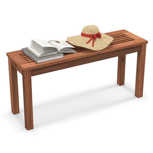 Load image into Gallery viewer, 2-Seater Patio Backless Dining Bench with Breathable Slatted Seat
