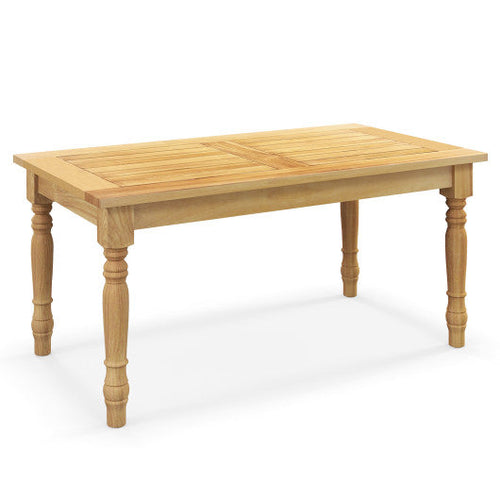 Load image into Gallery viewer, Patio Coffee Table with Solid Teak Wood Structure and Slatted Tabletop
