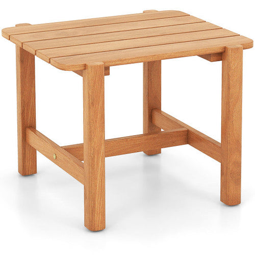 Load image into Gallery viewer, Patio Teak Wood Side Table with Slatted Tabletop for Yard
