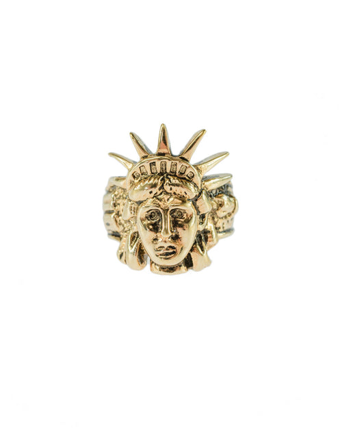 Load image into Gallery viewer, Vintage Ring Lady Liberty Statue of Liberty Jewelry Patriotic R1987 by PVD Vintage Jewelry

