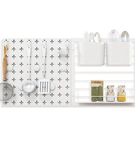 Pegboard Combination Kit Combination Wall Organizer with Magnets and Hooks