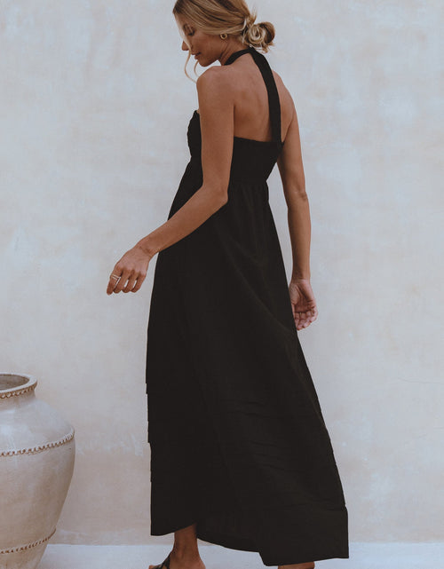 Load image into Gallery viewer, Penelope Halter Linen Maxi Dress by ELF

