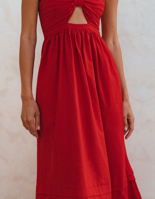 Load image into Gallery viewer, Penelope Halter Linen Maxi Dress by ELF

