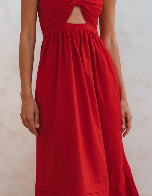 Load image into Gallery viewer, Penelope Halter Linen Maxi Dress by ELF
