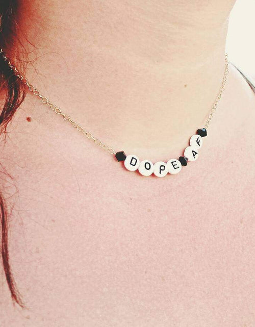 Load image into Gallery viewer, Personalized Letter Beads Choker by Salt and Sparkle
