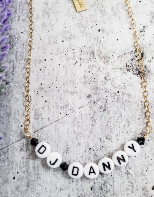 Load image into Gallery viewer, Personalized Letter Beads Choker by Salt and Sparkle
