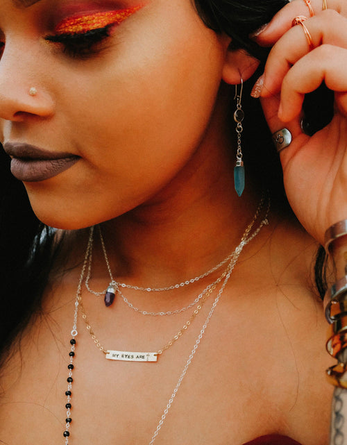 Load image into Gallery viewer, Personalized Name Bar Necklace by Salt and Sparkle
